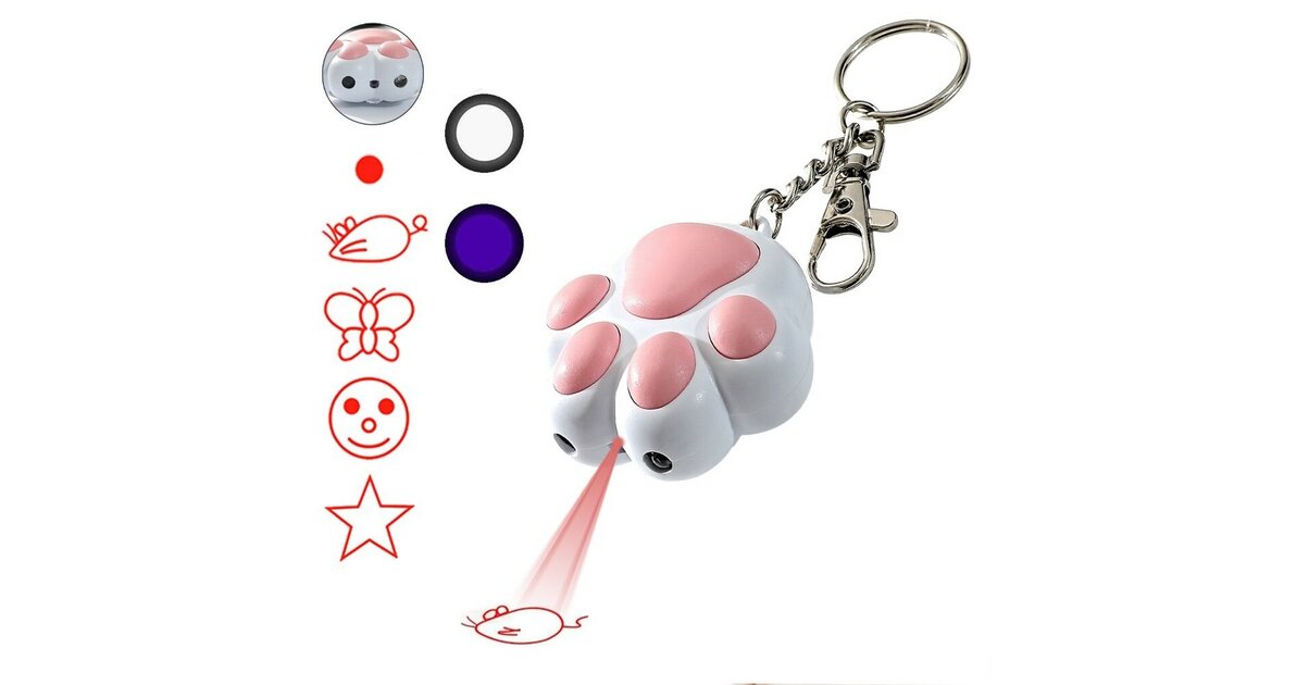 Jouet Laser Pour Chat Avec 3 Motifs Lumineux - Pointeur Interactif Pour Chats Et Chiens (jaune) - 3